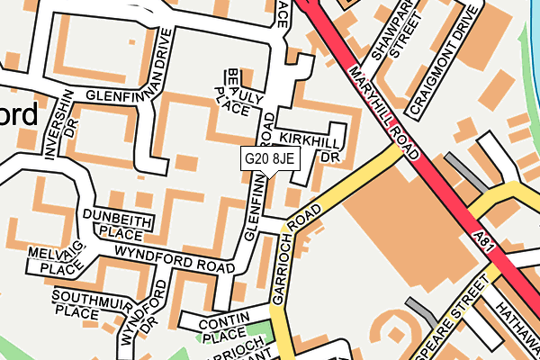G20 8JE map - OS OpenMap – Local (Ordnance Survey)