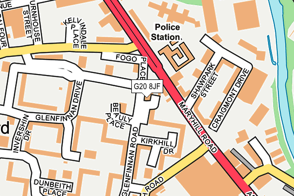 G20 8JF map - OS OpenMap – Local (Ordnance Survey)