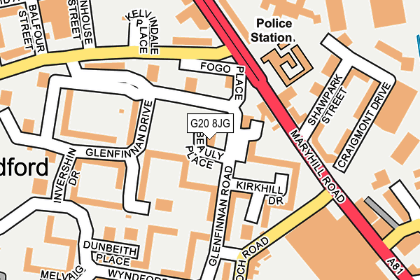 G20 8JG map - OS OpenMap – Local (Ordnance Survey)