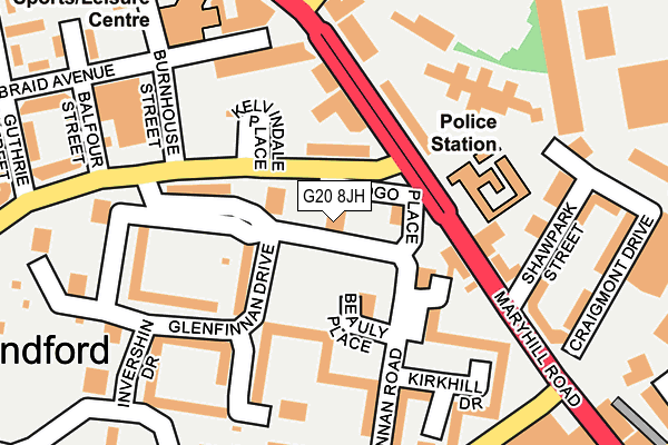 G20 8JH map - OS OpenMap – Local (Ordnance Survey)