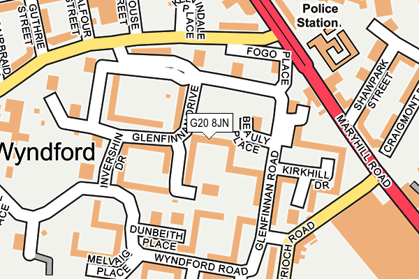 G20 8JN map - OS OpenMap – Local (Ordnance Survey)