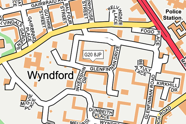 G20 8JP map - OS OpenMap – Local (Ordnance Survey)