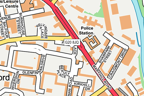 G20 8JQ map - OS OpenMap – Local (Ordnance Survey)