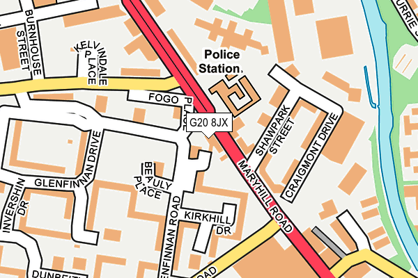 G20 8JX map - OS OpenMap – Local (Ordnance Survey)