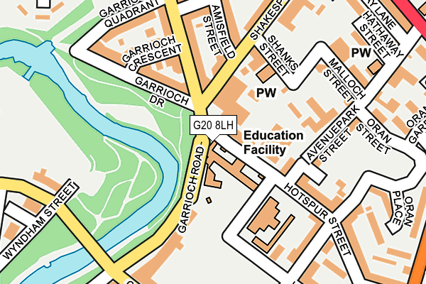G20 8LH map - OS OpenMap – Local (Ordnance Survey)