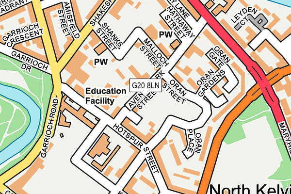 G20 8LN map - OS OpenMap – Local (Ordnance Survey)