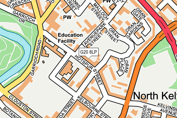 G20 8LP map - OS OpenMap – Local (Ordnance Survey)