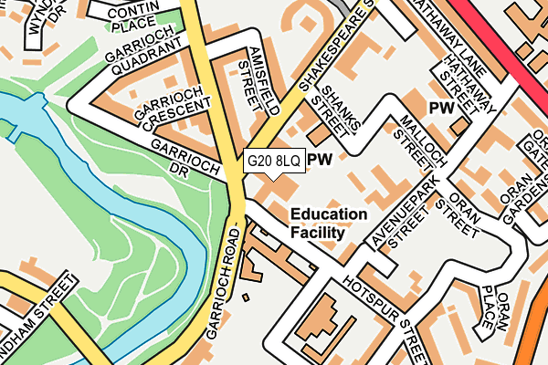 G20 8LQ map - OS OpenMap – Local (Ordnance Survey)
