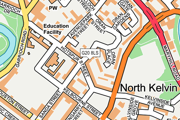 G20 8LS map - OS OpenMap – Local (Ordnance Survey)