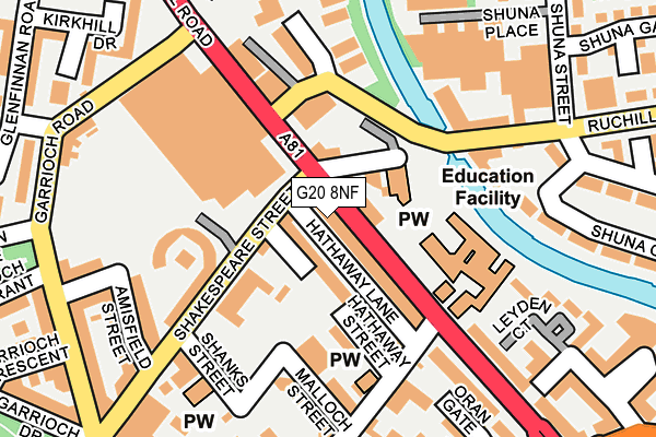 G20 8NF map - OS OpenMap – Local (Ordnance Survey)
