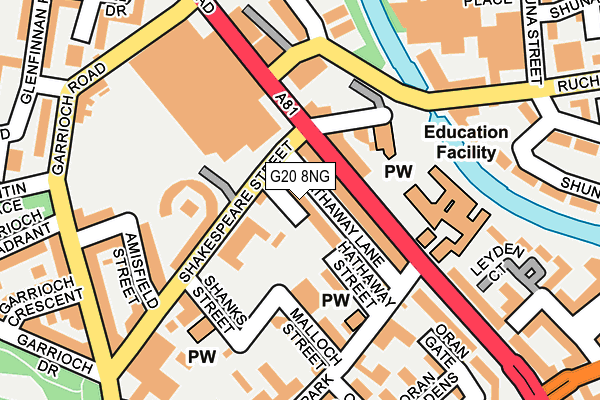 G20 8NG map - OS OpenMap – Local (Ordnance Survey)