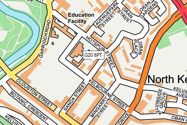G20 8PT map - OS OpenMap – Local (Ordnance Survey)