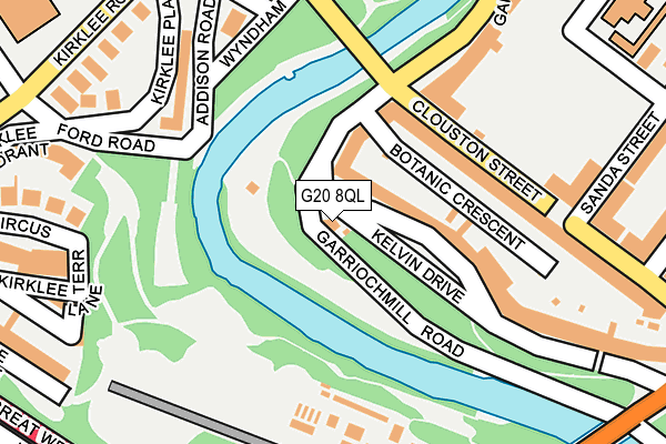 G20 8QL map - OS OpenMap – Local (Ordnance Survey)