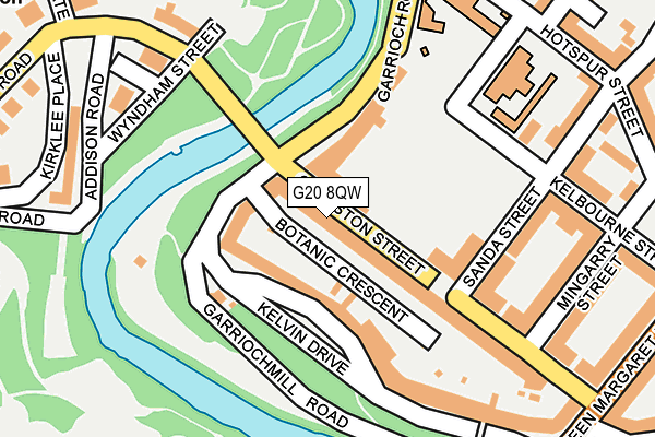 G20 8QW map - OS OpenMap – Local (Ordnance Survey)