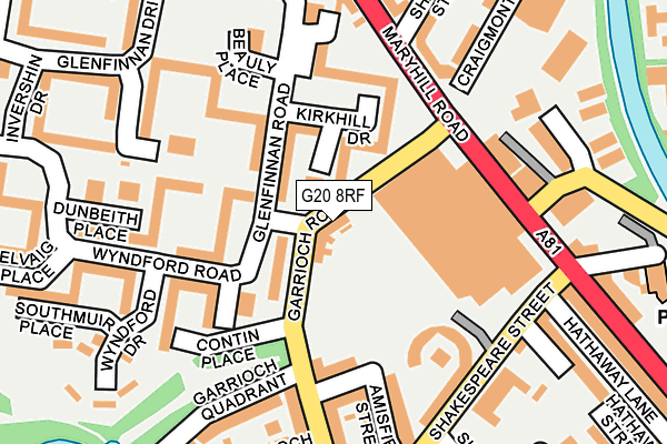 G20 8RF map - OS OpenMap – Local (Ordnance Survey)