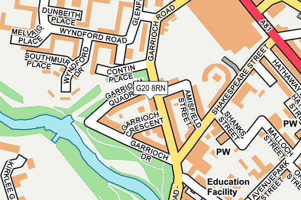 G20 8RN map - OS OpenMap – Local (Ordnance Survey)