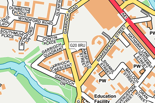 G20 8RU map - OS OpenMap – Local (Ordnance Survey)