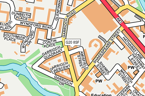 G20 8SF map - OS OpenMap – Local (Ordnance Survey)