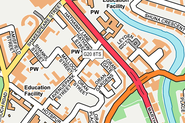 G20 8TS map - OS OpenMap – Local (Ordnance Survey)