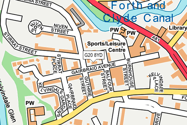 G20 8YD map - OS OpenMap – Local (Ordnance Survey)