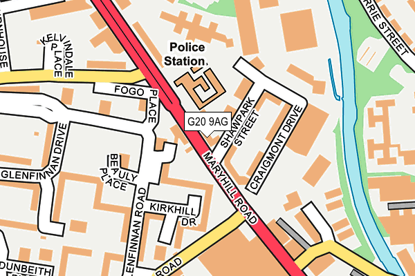 G20 9AG map - OS OpenMap – Local (Ordnance Survey)