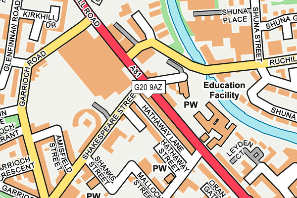 G20 9AZ map - OS OpenMap – Local (Ordnance Survey)