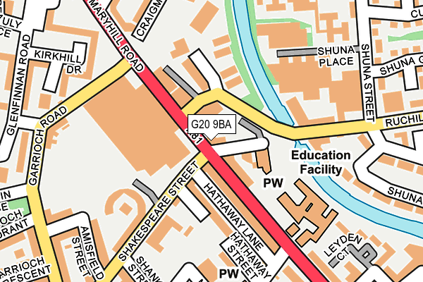 G20 9BA map - OS OpenMap – Local (Ordnance Survey)