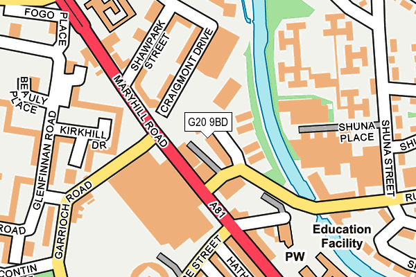 G20 9BD map - OS OpenMap – Local (Ordnance Survey)