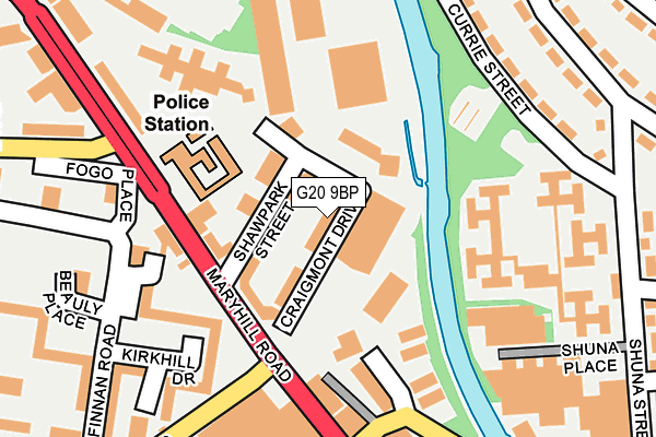 G20 9BP map - OS OpenMap – Local (Ordnance Survey)
