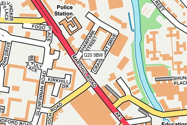 G20 9BW map - OS OpenMap – Local (Ordnance Survey)