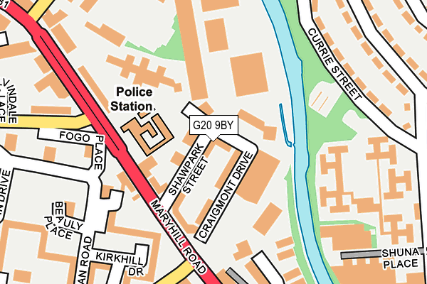 G20 9BY map - OS OpenMap – Local (Ordnance Survey)