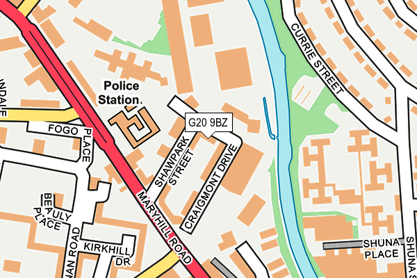 G20 9BZ map - OS OpenMap – Local (Ordnance Survey)