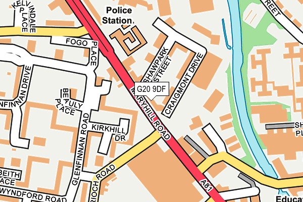 G20 9DF map - OS OpenMap – Local (Ordnance Survey)