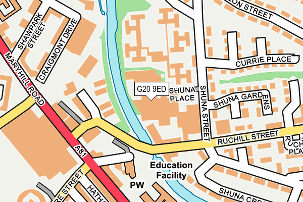 G20 9ED map - OS OpenMap – Local (Ordnance Survey)