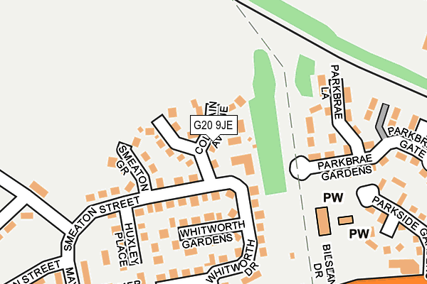 G20 9JE map - OS OpenMap – Local (Ordnance Survey)