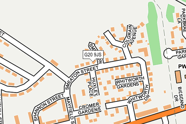 G20 9JS map - OS OpenMap – Local (Ordnance Survey)