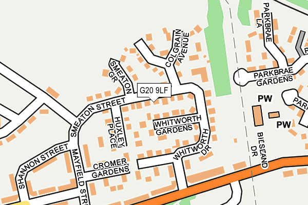 G20 9LF map - OS OpenMap – Local (Ordnance Survey)