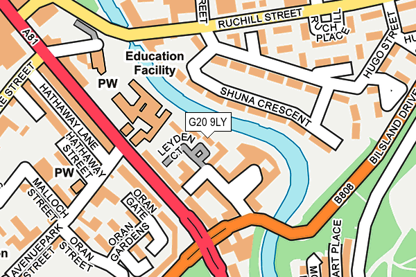 G20 9LY map - OS OpenMap – Local (Ordnance Survey)