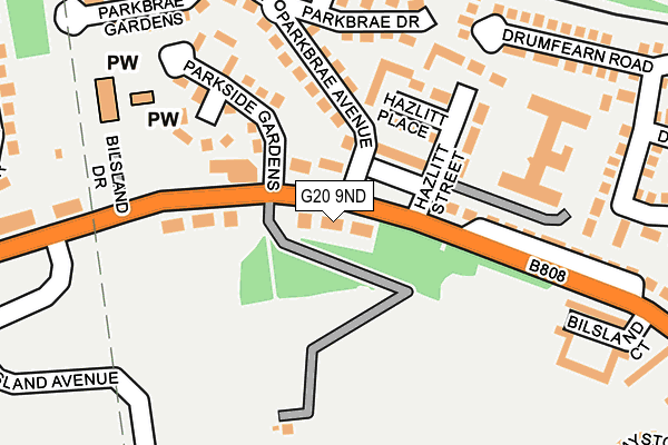 G20 9ND map - OS OpenMap – Local (Ordnance Survey)