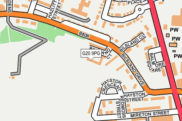 G20 9PG map - OS OpenMap – Local (Ordnance Survey)