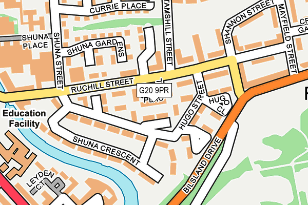G20 9PR map - OS OpenMap – Local (Ordnance Survey)