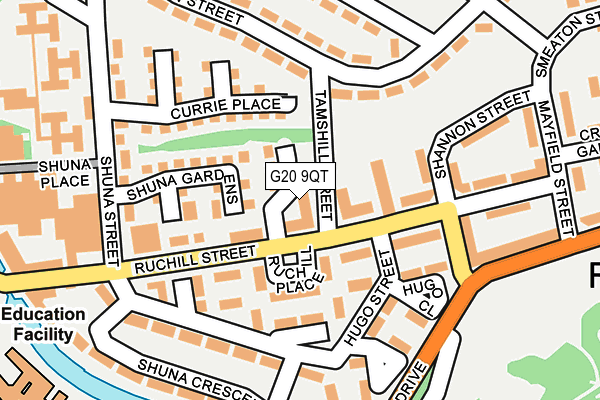 G20 9QT map - OS OpenMap – Local (Ordnance Survey)