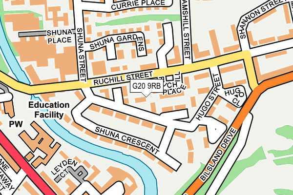 G20 9RB map - OS OpenMap – Local (Ordnance Survey)