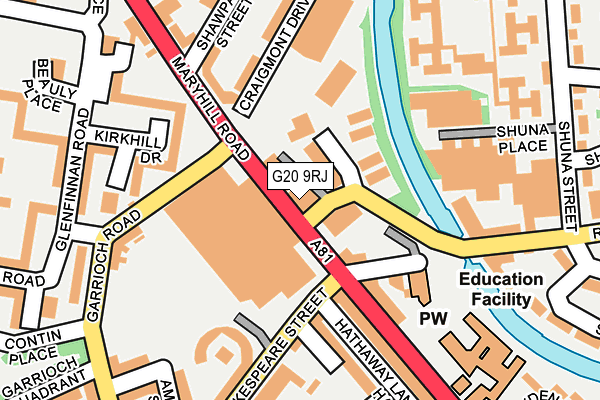 G20 9RJ map - OS OpenMap – Local (Ordnance Survey)
