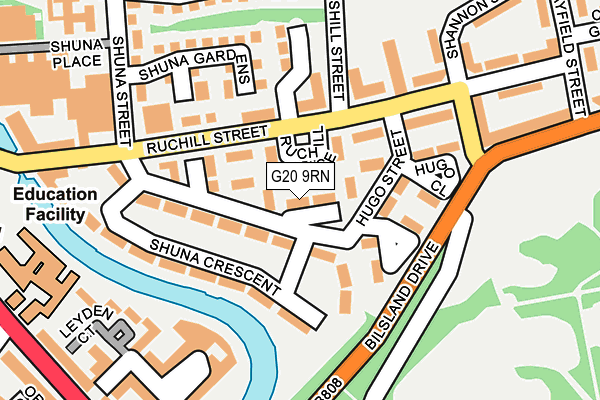 G20 9RN map - OS OpenMap – Local (Ordnance Survey)