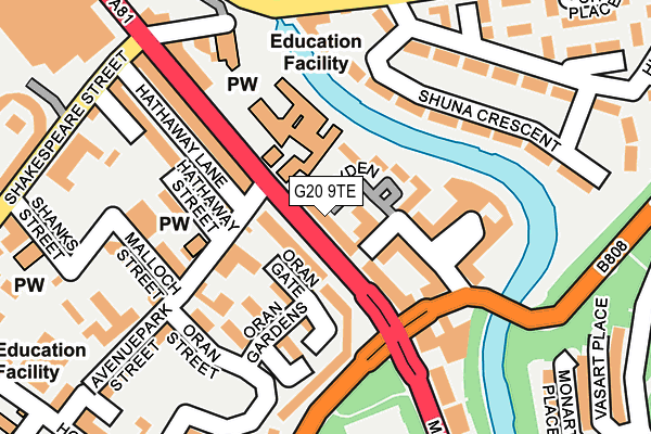 G20 9TE map - OS OpenMap – Local (Ordnance Survey)