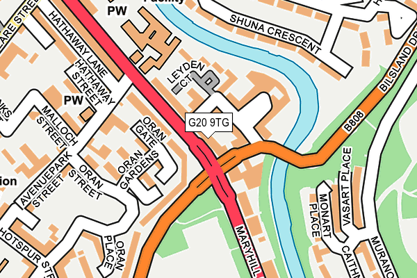 G20 9TG map - OS OpenMap – Local (Ordnance Survey)