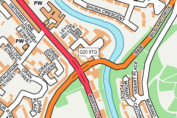 G20 9TQ map - OS OpenMap – Local (Ordnance Survey)