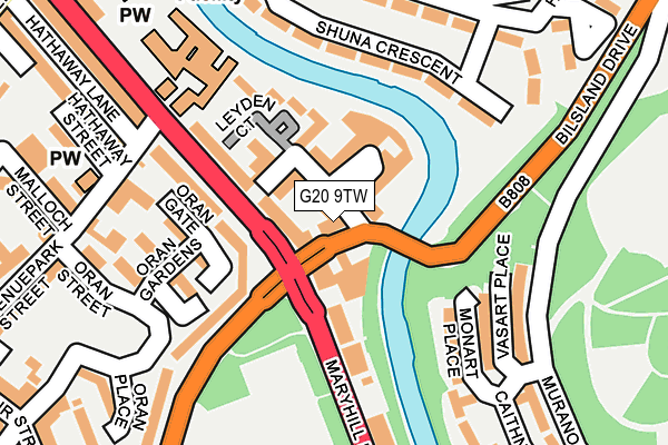 G20 9TW map - OS OpenMap – Local (Ordnance Survey)