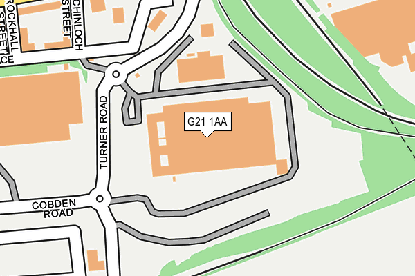 G21 1AA map - OS OpenMap – Local (Ordnance Survey)